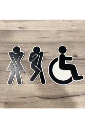 Dekoratif Ahşap Tablo Tuvalet (WC) Kadın/erkek/engelli Logo Lazer Kesim, Mdf 72