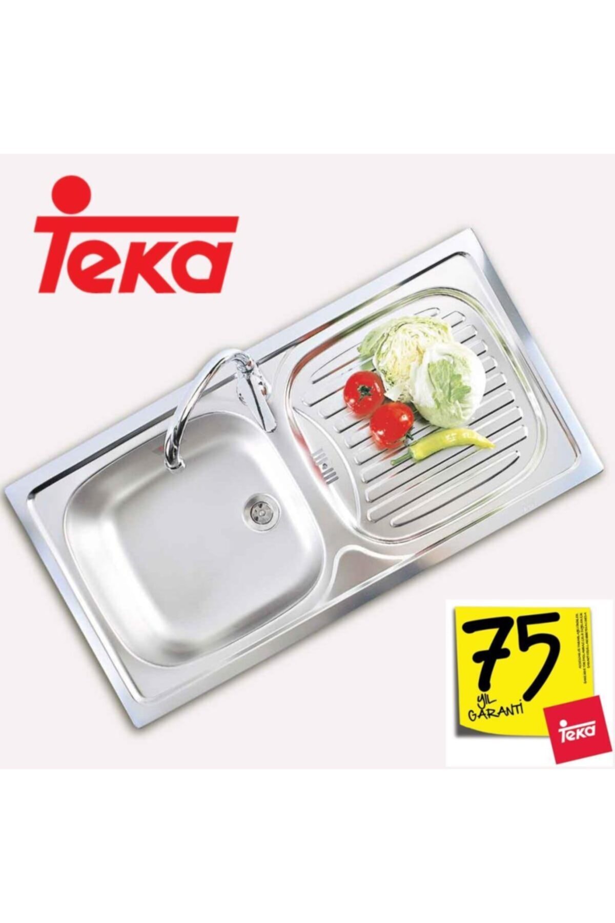Teka Ebm 45 Mikro Keten Sağ Damlalıklı Mutfak Evyesi