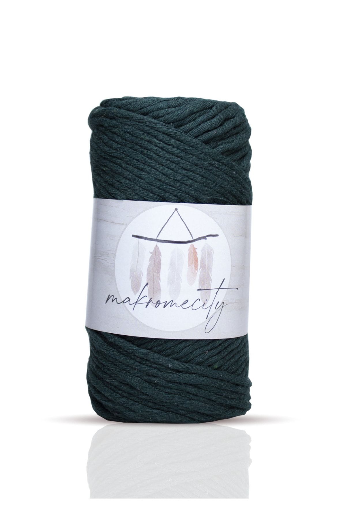 Makromecity-Scalloped Macrame Thread 3mm Scalloped Cotton Macrame Thread Macrame Thread Nefti Green 1