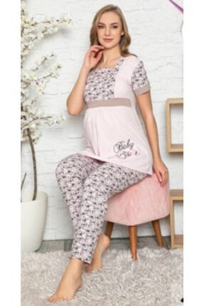 Kadın Pembe Hamile Pijama Takımı 188