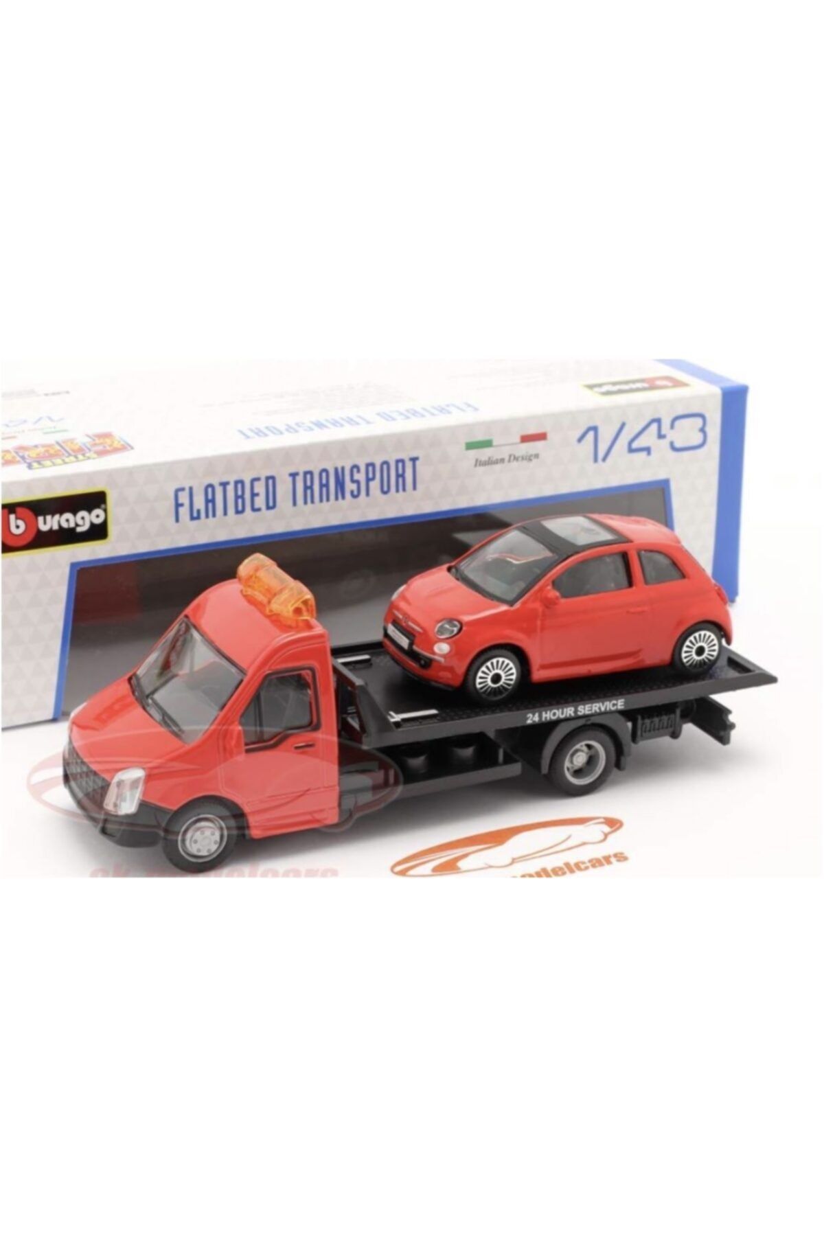 toysandmore Araç Çekici Ve Fiat 500 Bis Diecast Burago Metal Araba Kurtarıcı Taşıyıcı Orjinal ZO10290