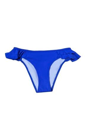 Kadın Fırfırlı Saks Mavi Bikini Altı EP21759