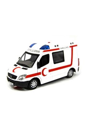 1:32 Işıklı Sesli Ambulans Çek Bırak Özellikli VRDCP-64465-AMB