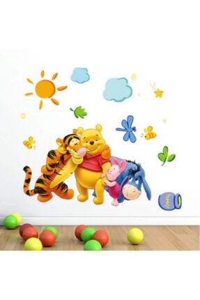 Renkli Pvc Winnie The Pooh Kahvaltı Sofrası Çocuk Odası Duvar Çıkartmaları Sticker wpoh