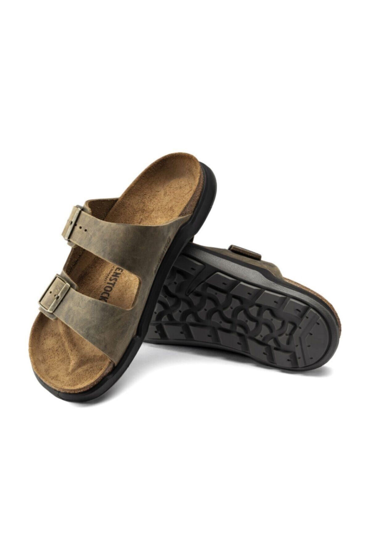 دمپایی بیرکن استاک مردانه  خاکی  راسته      لباس خانگی | Birkenstock 1018463 DE - تصویر 2