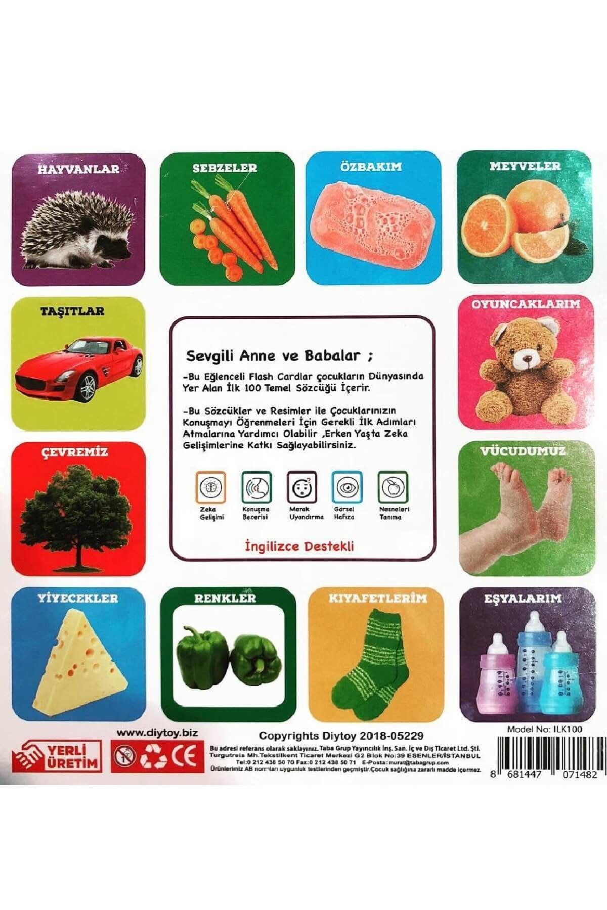 Diytoy-First 100 Words Flash Cards 6