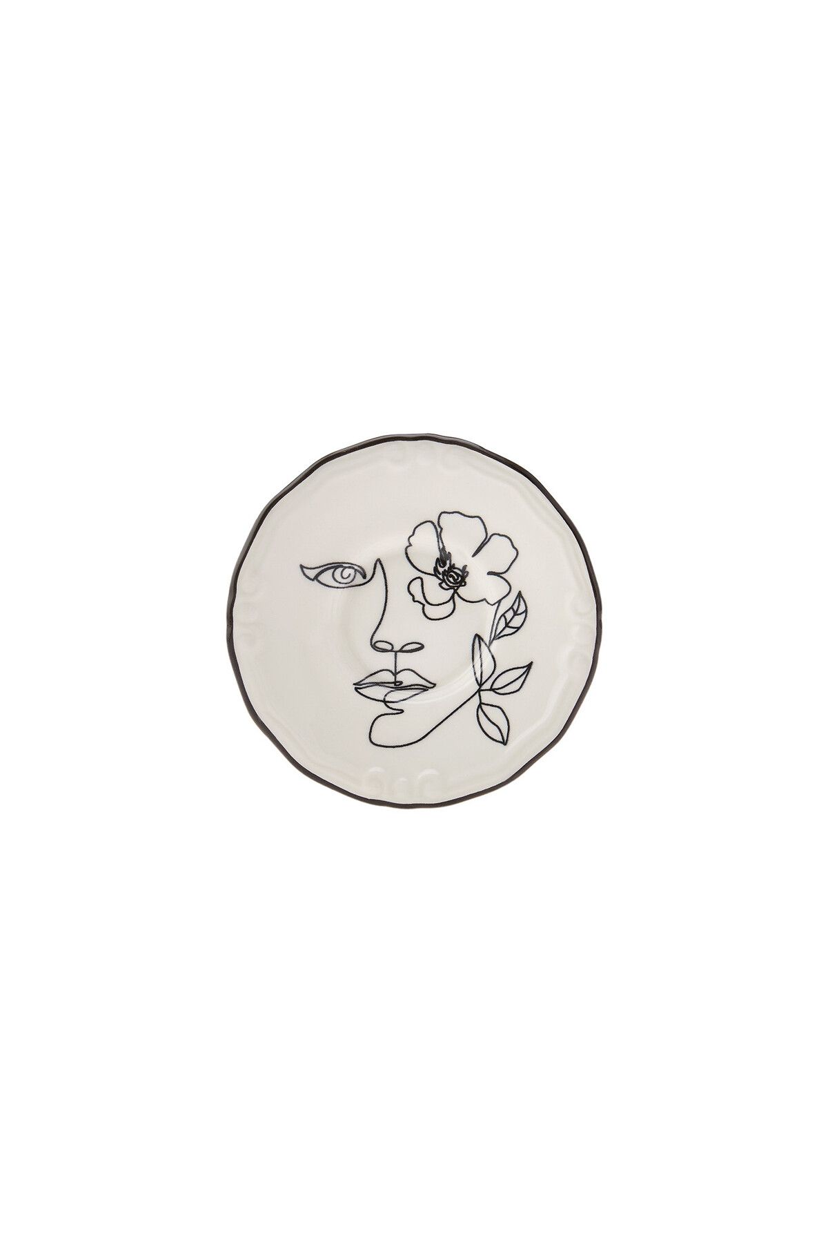 Karaca-Face Torten Set für 6 Personen, Tortenplatte, Porzellan, Torten Deko Torten-Platte 10