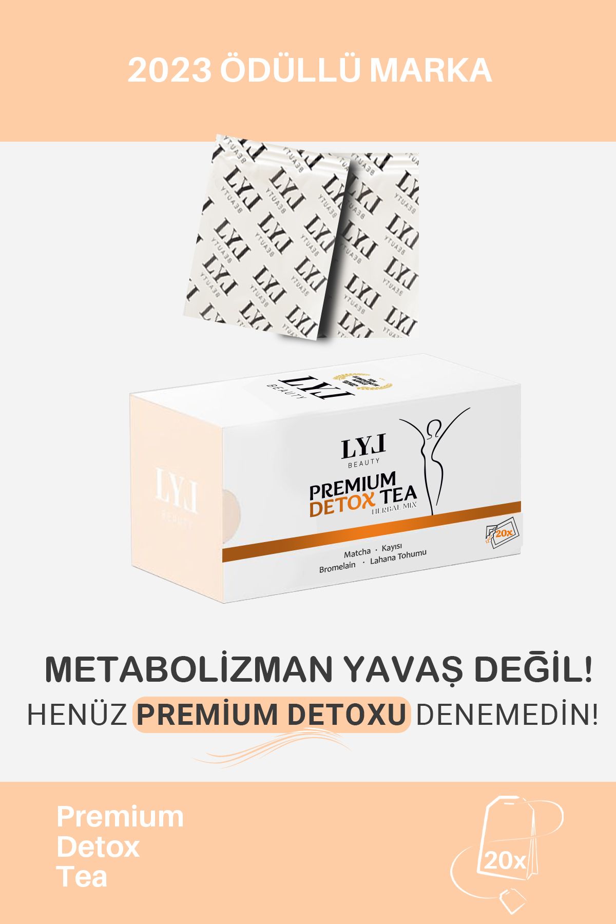 Bromelain-lahana-matcha-kayısı Premium Detox Çayı--kilo Ve Ödem Atıcı