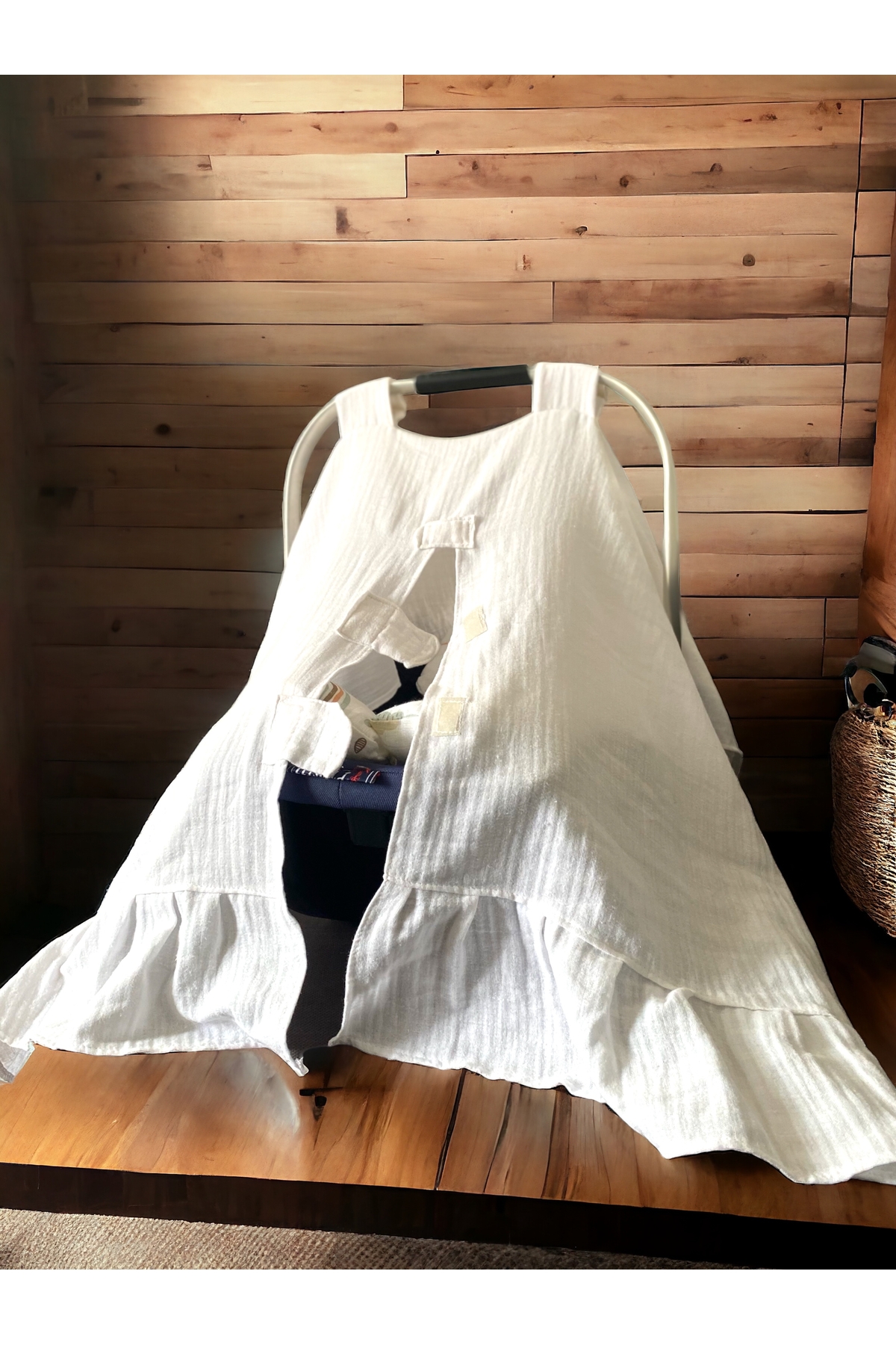 LusnikaStore Puset Örtü Fırfırlı Müslin fotoğrafı 4 (önizleme)