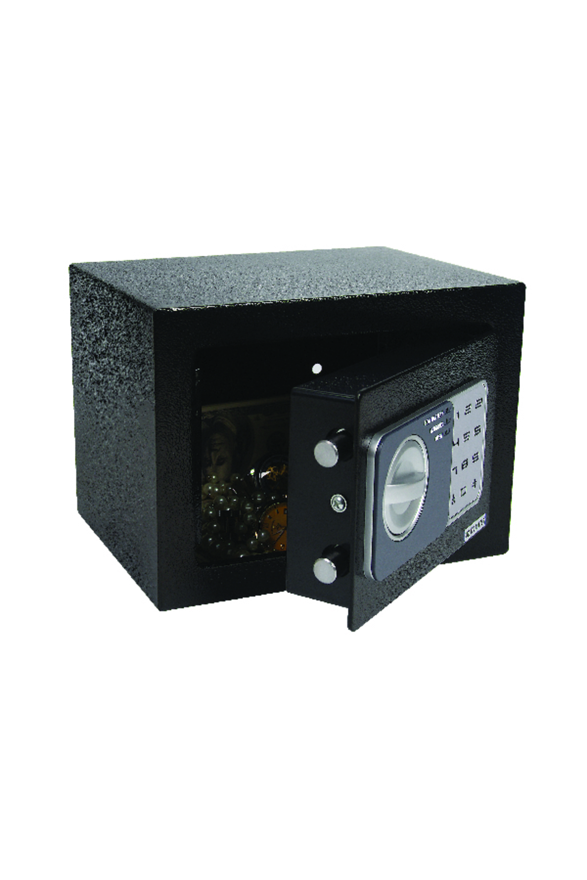 Rem Elektronik Şifreli Anahtarlı Çelik Para Kasası Siyah 17 Lik Ho1096