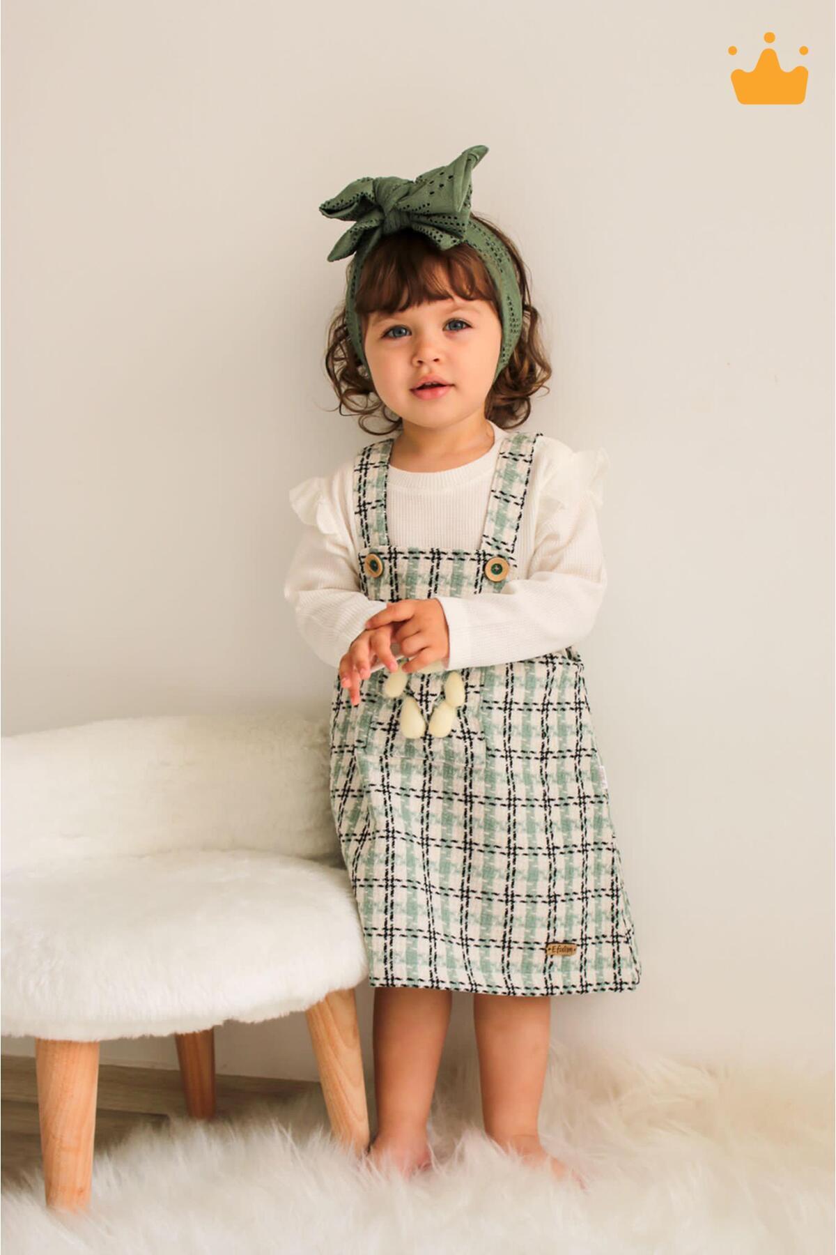 Babyhola Şık Bayramlık Ayılı Oyun Arkadaşı Tüvit Kız Bebek Çocuk Badi Jile 2'li Oyuncaklı Elbise Tak fotoğrafı 2 (önizleme)