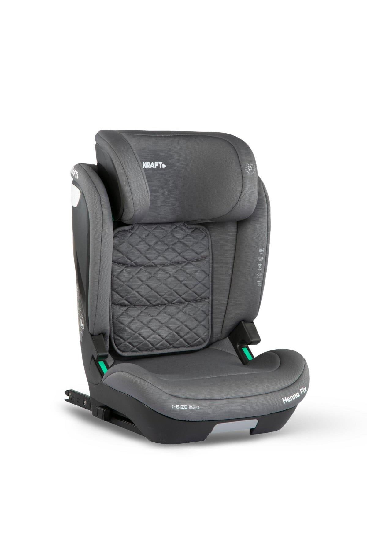 Kraft Henna Fix i-size (100-150 cm) 15-36 Kg Oto Koltuğu Gri