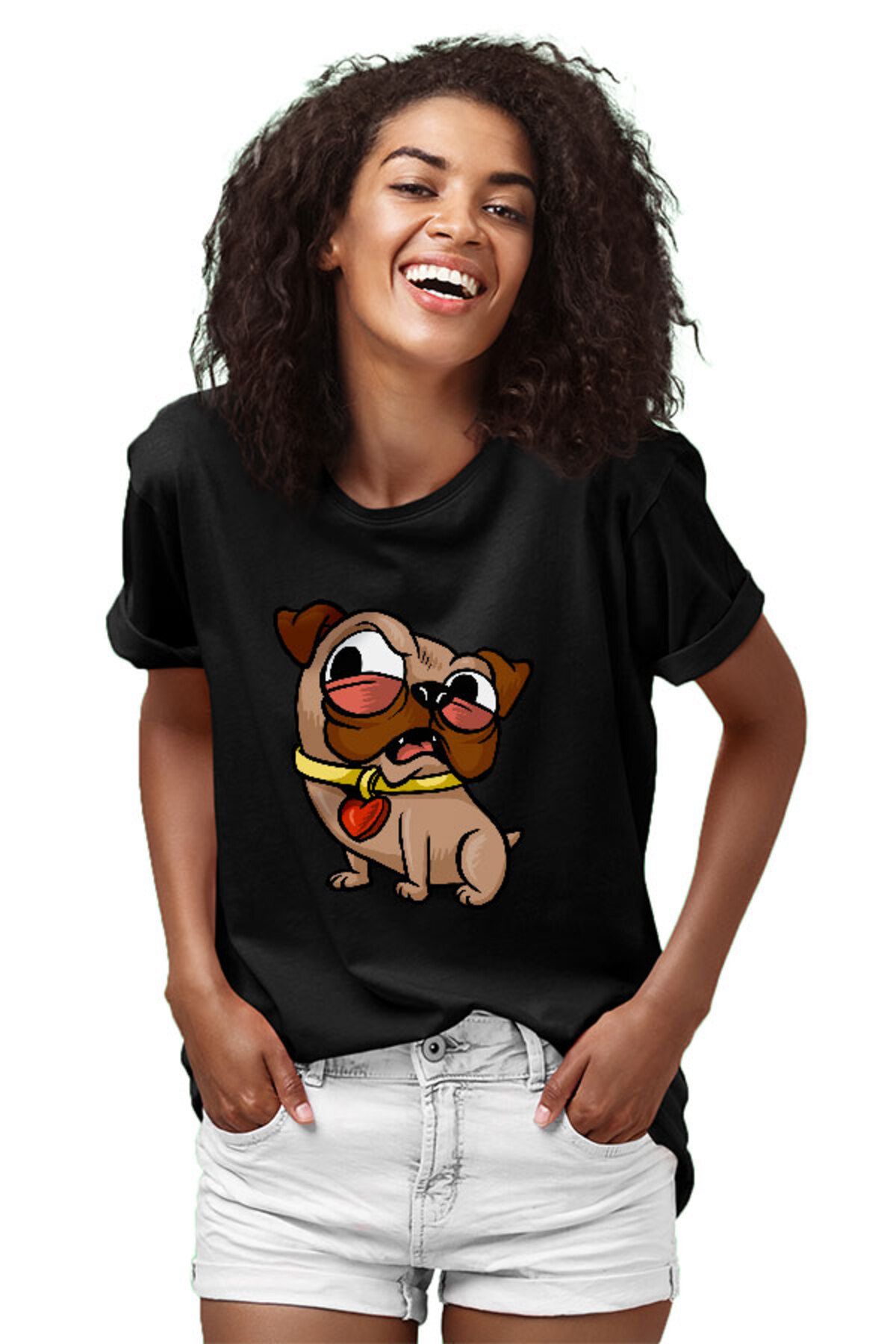 Darkhane-Unisex Black Candy Pug T-Shirt - Edgy T-Shirt 2