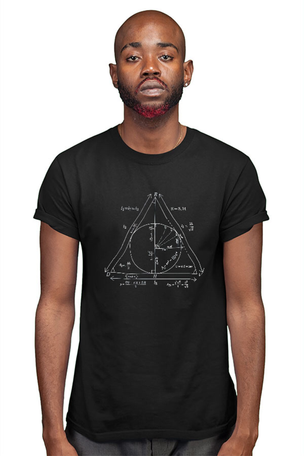 Darkhane-Trigonometry Geometry Black Unisex T-Shirt T-Shirt 3