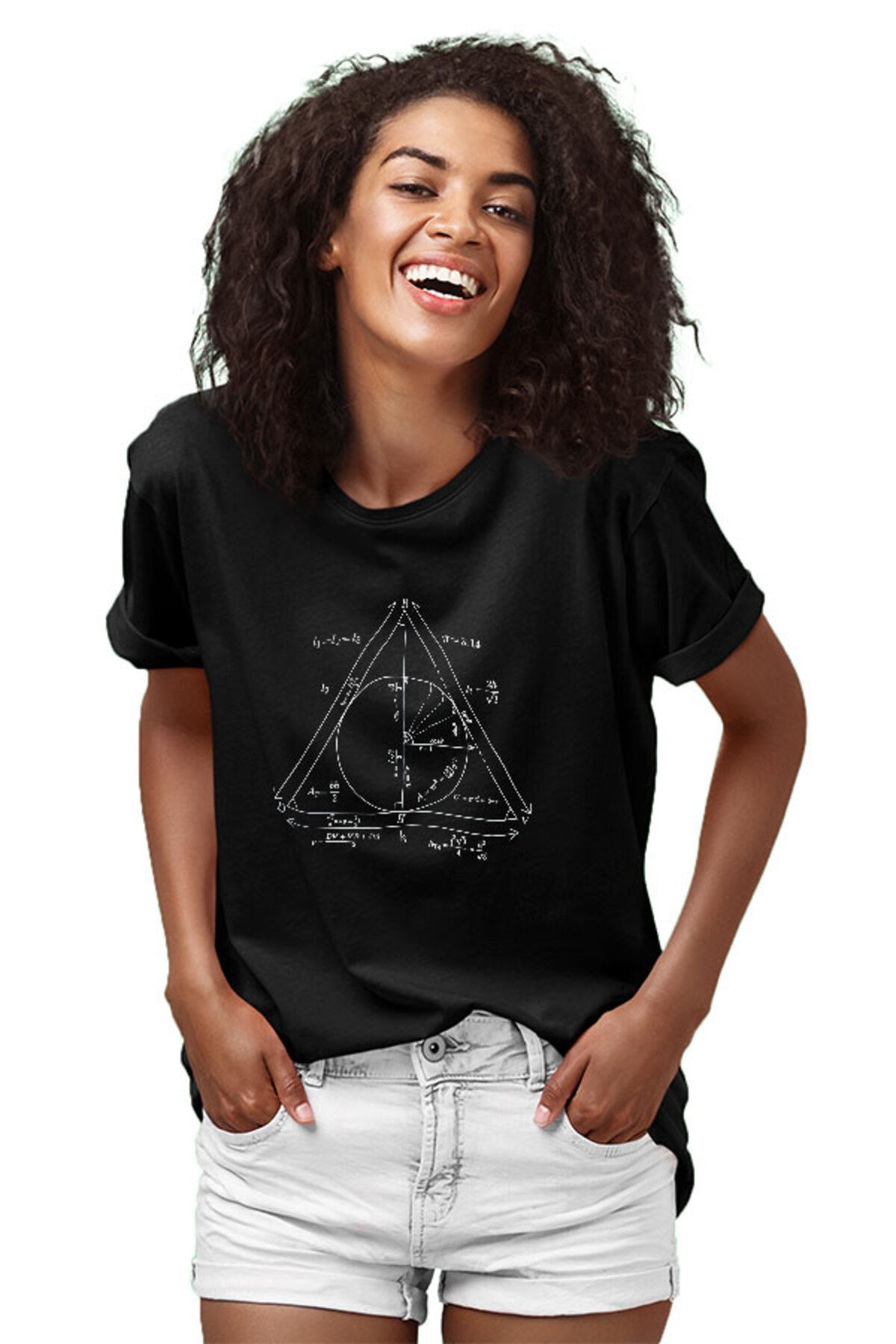 Darkhane-Trigonometry Geometry Black Unisex T-Shirt T-Shirt 2