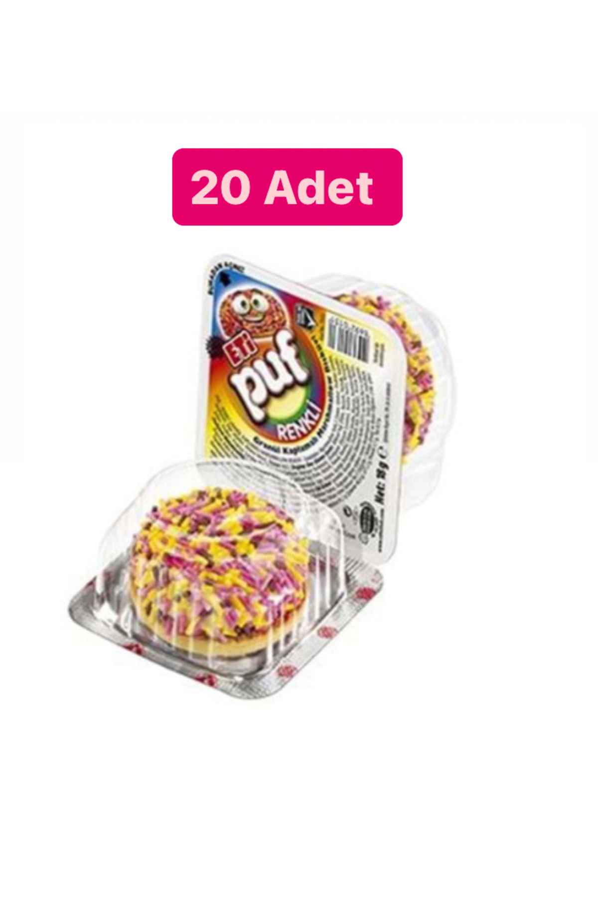 Eti puf renkli 18g 20adet