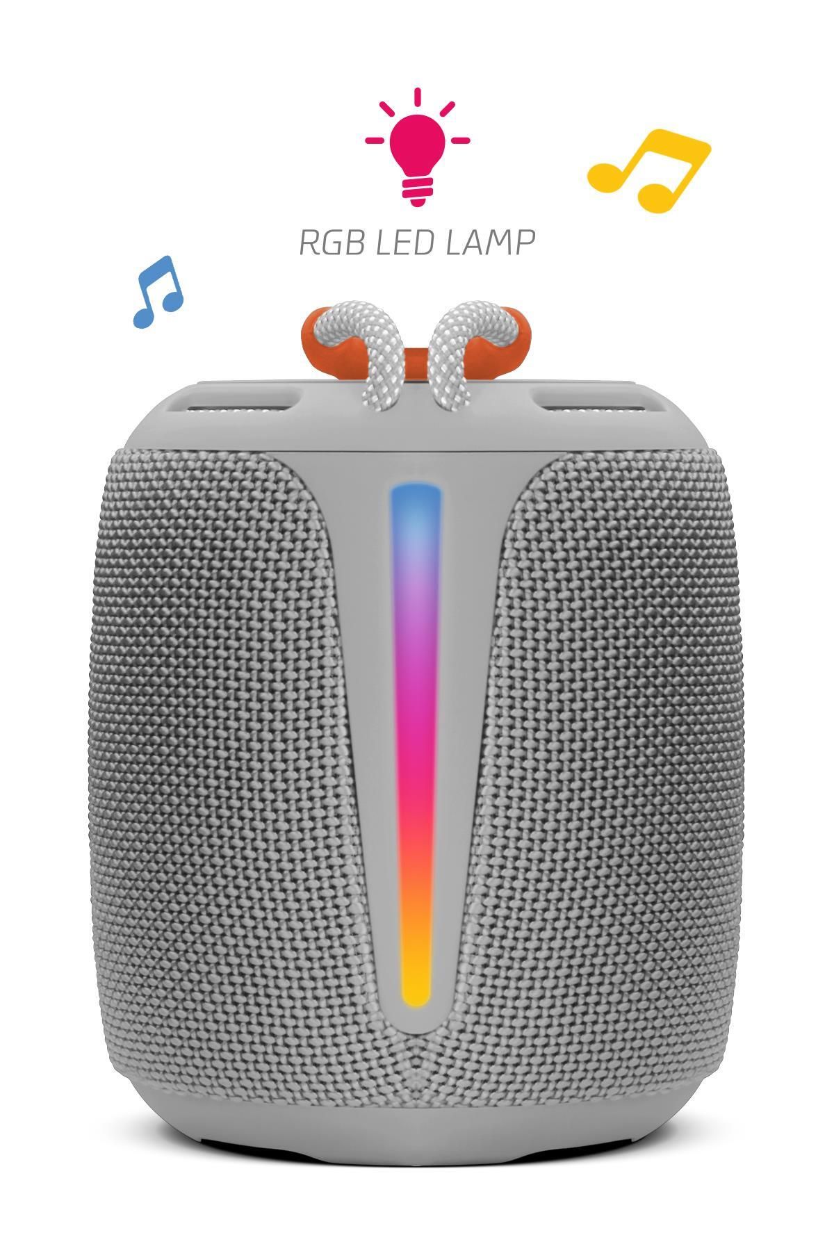 Bold Gri Taşınabilir Ses Bombası Kablosuz Bluetooth Hoparlör Speaker Yüksek Sesli TWS