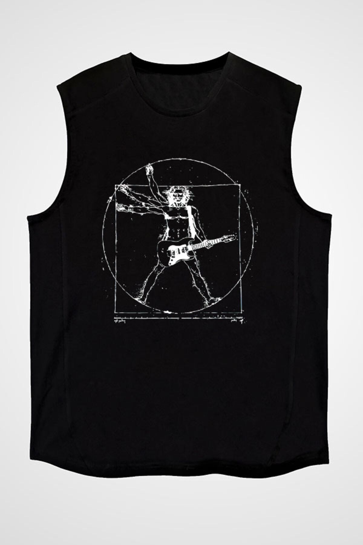 Darkhane-Rock Da Vinci Black Unisex Cut Sleeve T-shirt 1