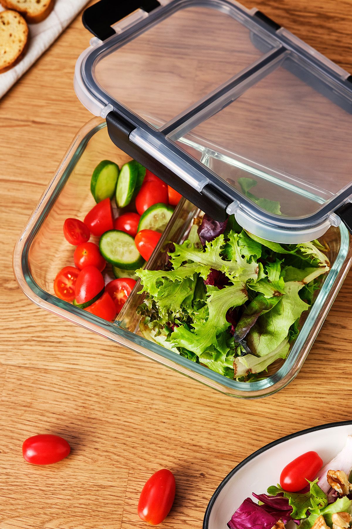Emsan-Twin 980 ml Borosilicate Storage Container 3