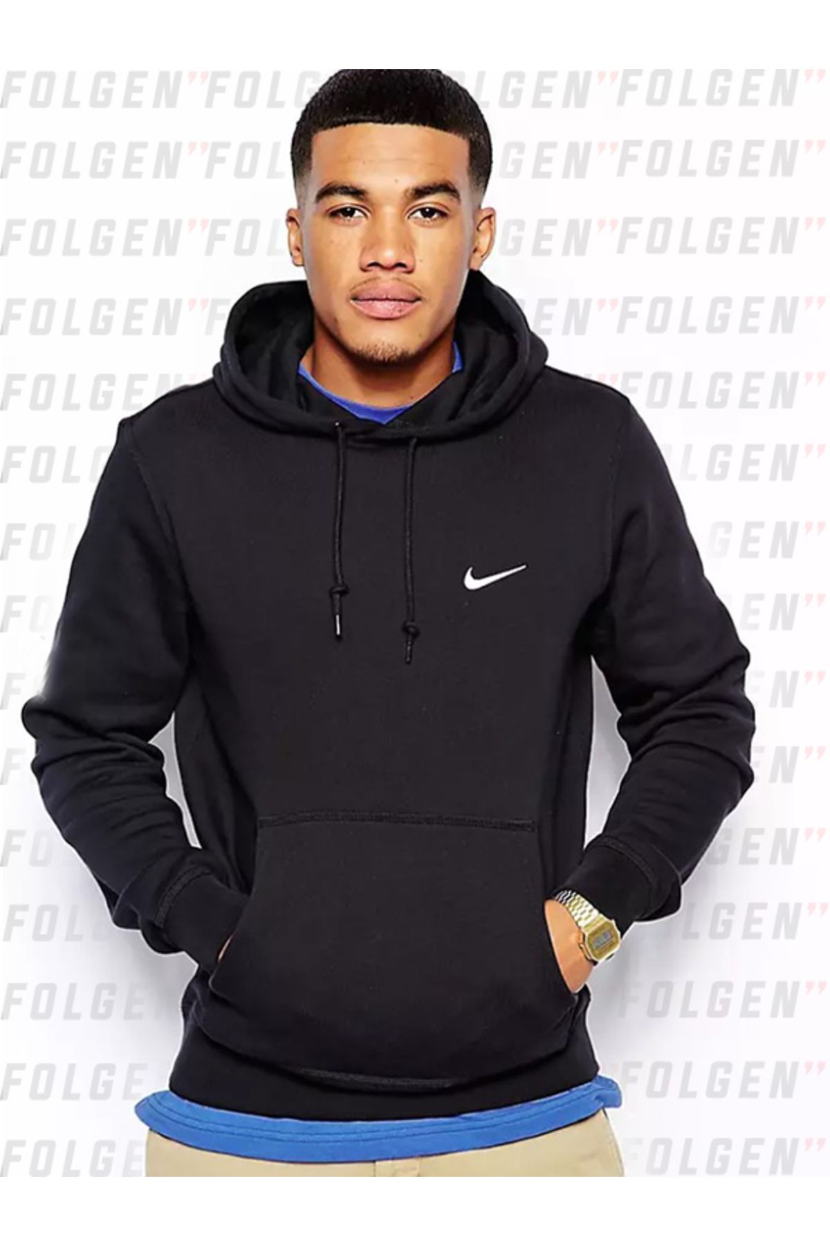 Nike sweatshirt with large swoosh logo on sale