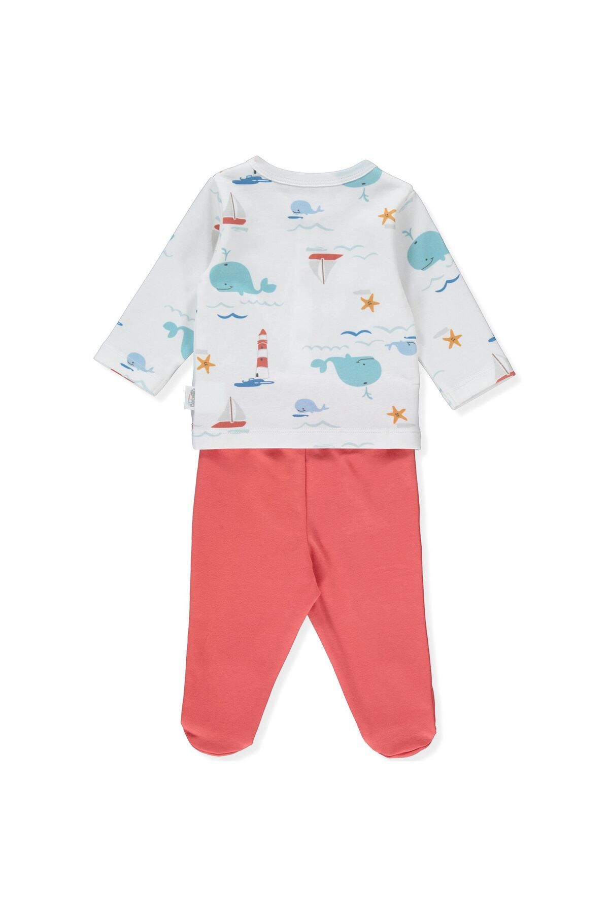 Bebetto-Baby Boy Pajama Set Ecru F1296 2