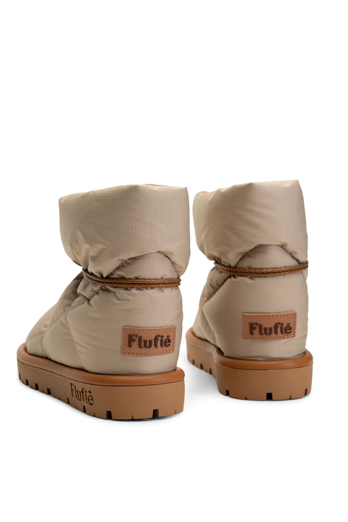 Flufie Kaz Tüyü Unisex Bot Klasik Serisi Beige görsel 6
