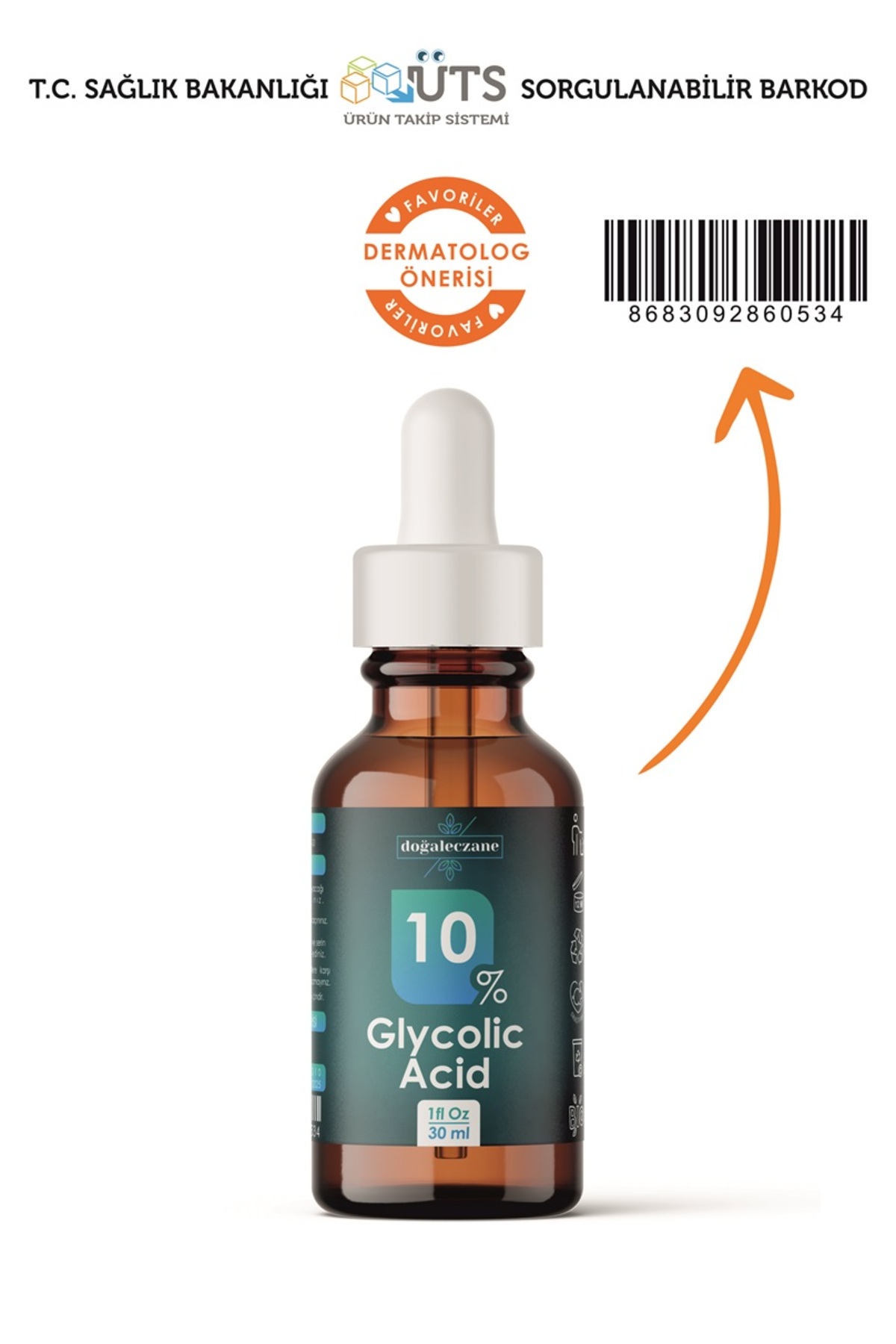 Lekeler İçin Hızlı Etki Glikolik Asit %10 Peeling Serum 30 ml — gns10glk — تصویر 3 از 5