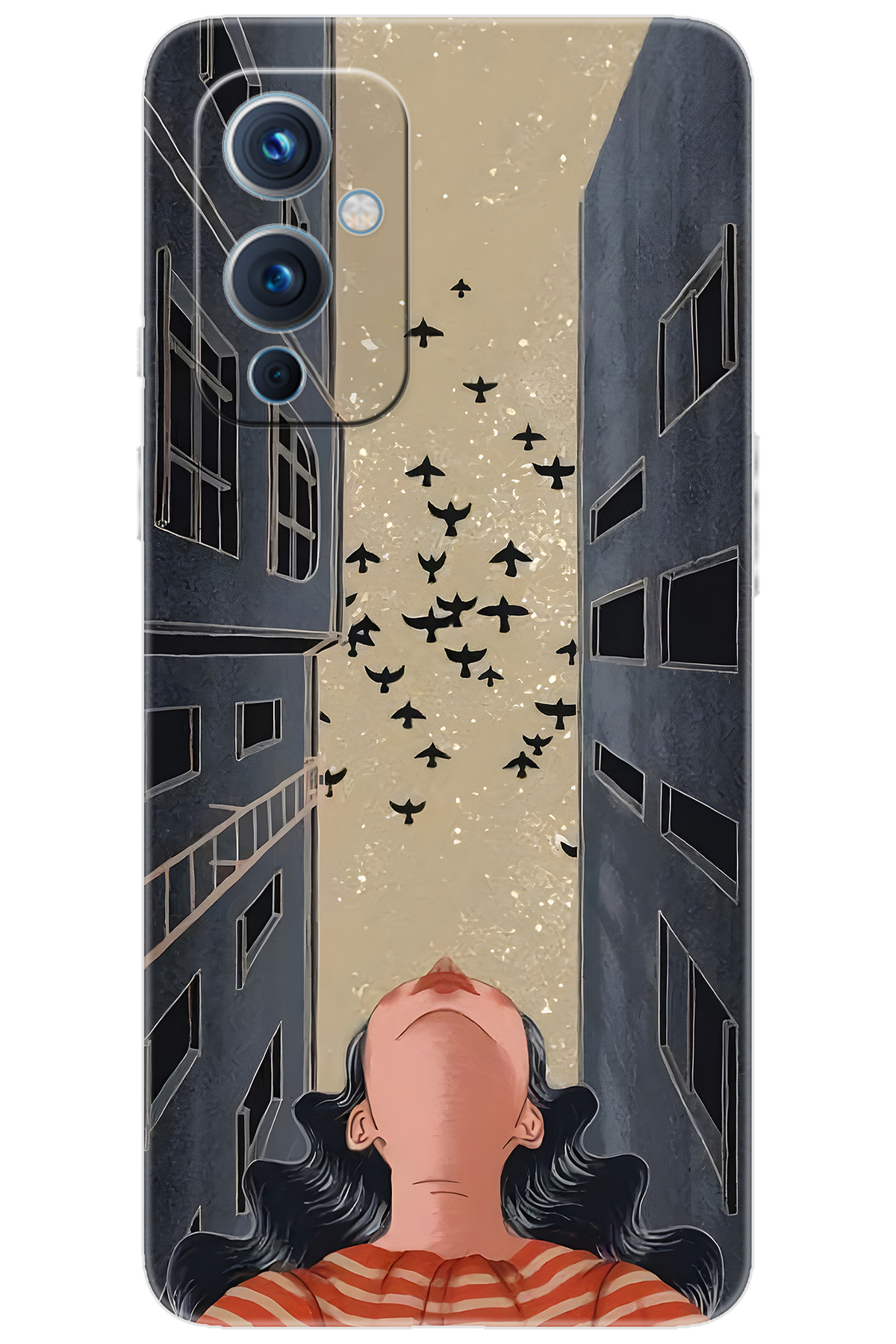 9 Le2115-le2117 Compatible Sheath Pattern Printed Silicone Sky Face And Birds