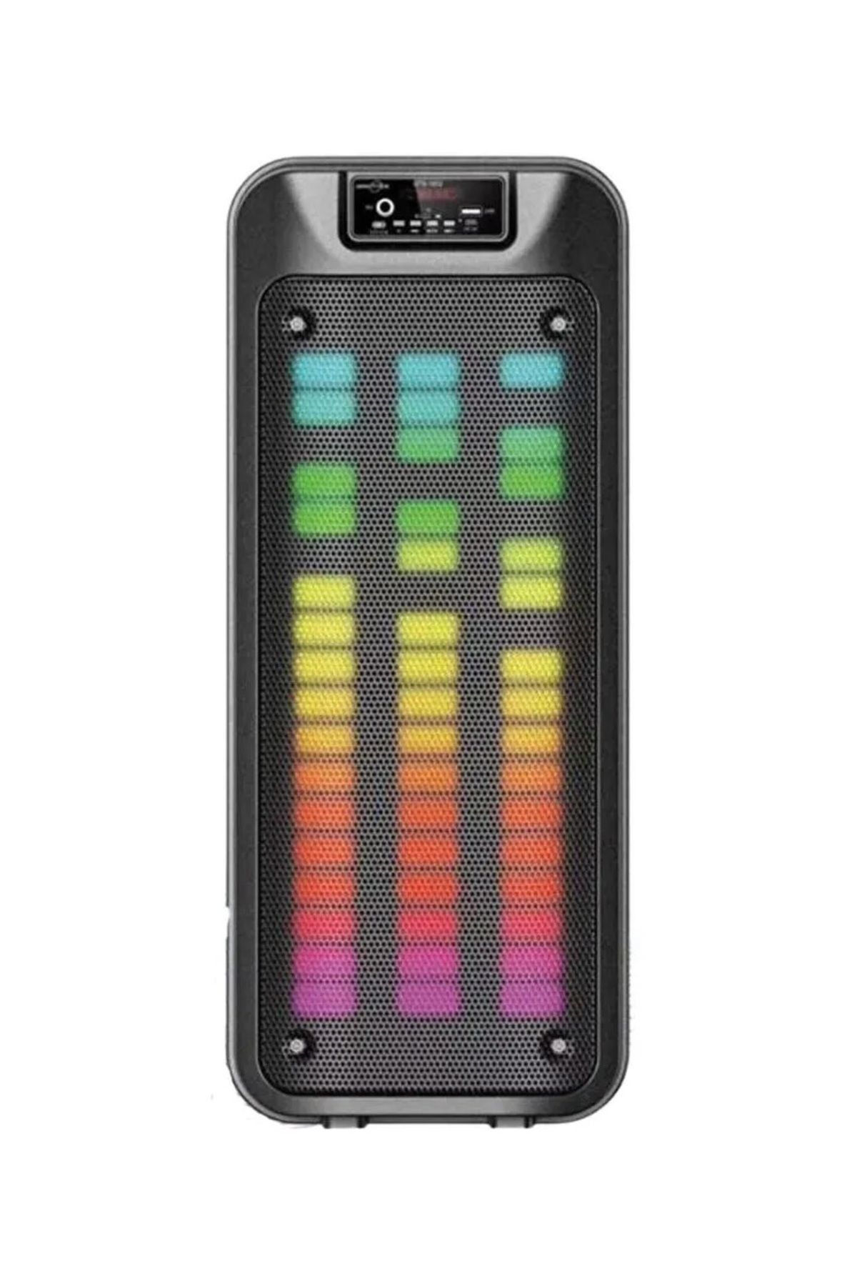 MİKROFONLU BLUETOOTH HOPARLÖR LED IŞIKLI TAŞINABİLİR ŞARJLI SES SİSTEMİ TF KART USB FM RADYO #3