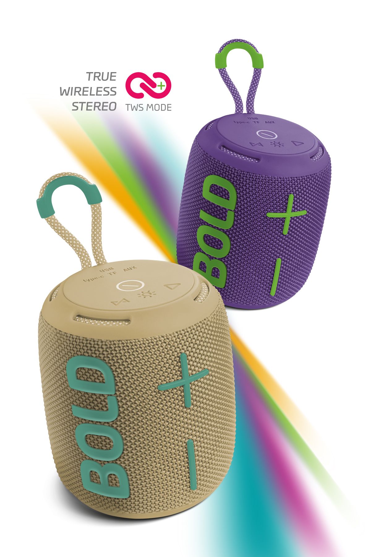 Bold Haki Taşınabilir Ses Bombası Kablosuz Bluetooth Hoparlör Speaker Yüksek Sesli TWS