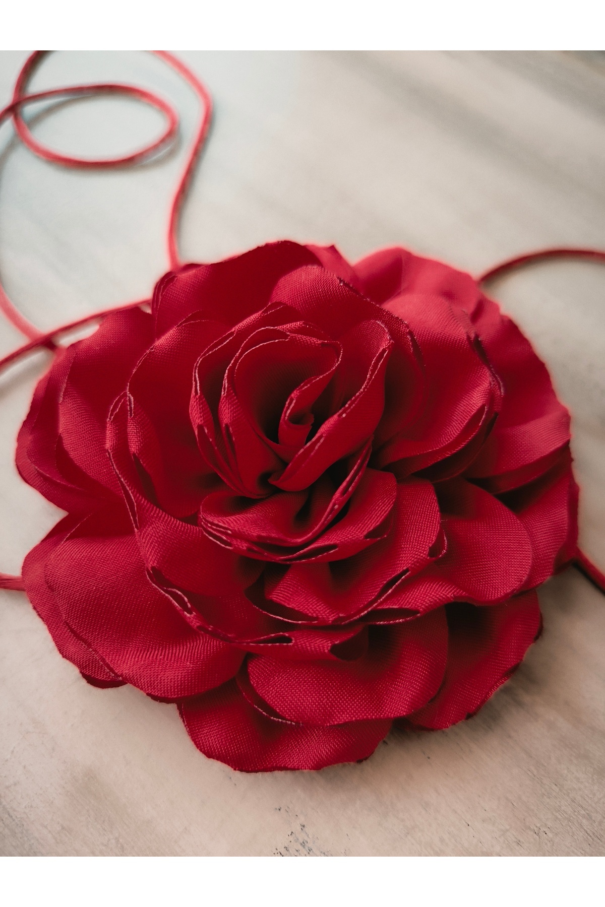 Necklace/choker Necklace/double Layer Fabric Flower Necklace (10CM)