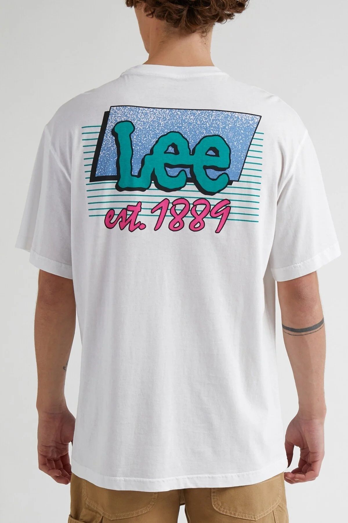 Lee لباس مناسب و راحت 100 ٪ یقه دوچرخه پنبه ای T Shirt