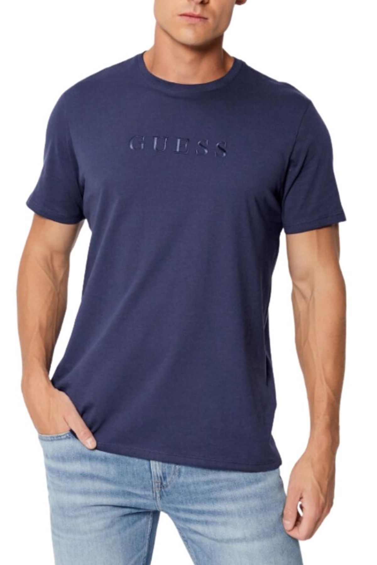 تی شرت آبی مردانه 's T Shirt Blue Navy Guess