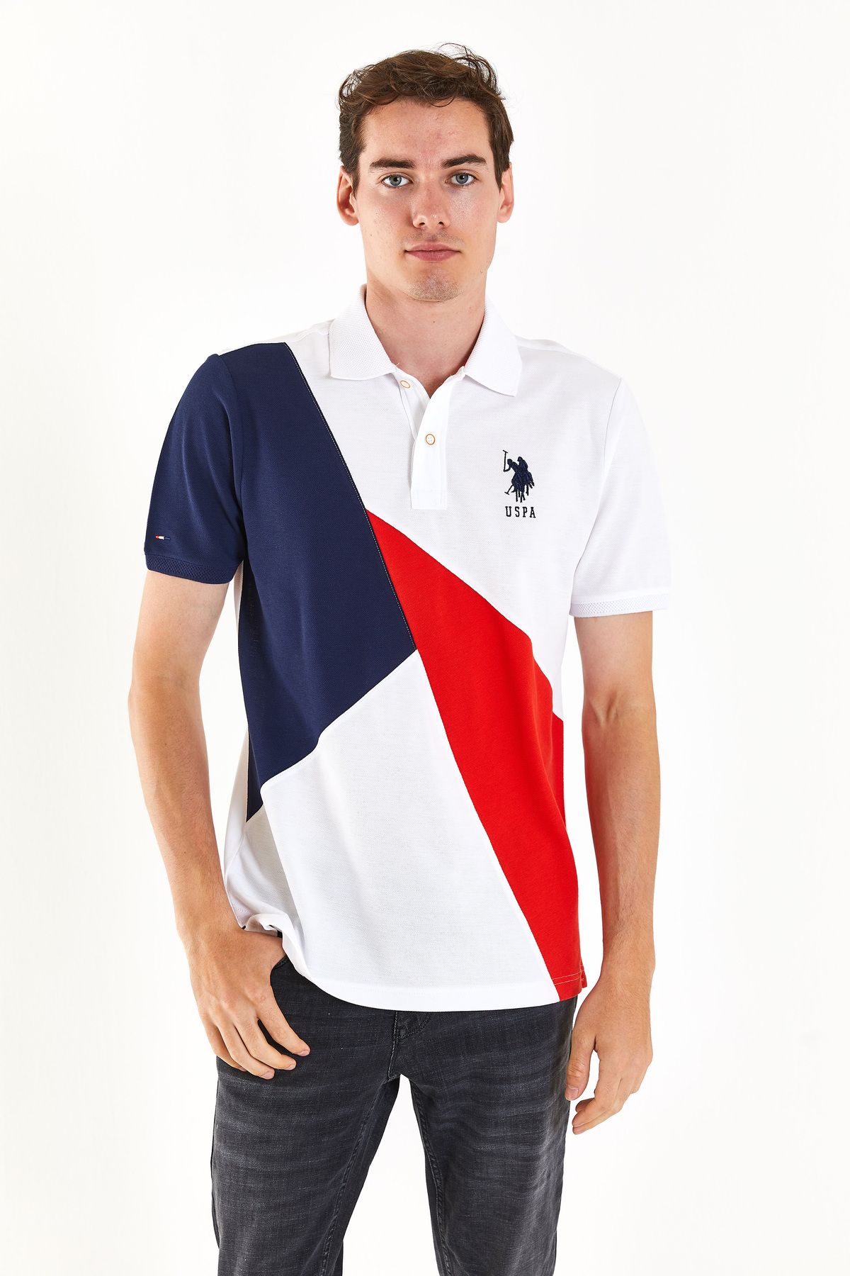 U.S. Polo Assn. U.S. POLO ASSN. ERKEK REGULAR F T DOKUMA DESENL POLO YAKA T SH RT Fiyat Yorumlar Trendyol