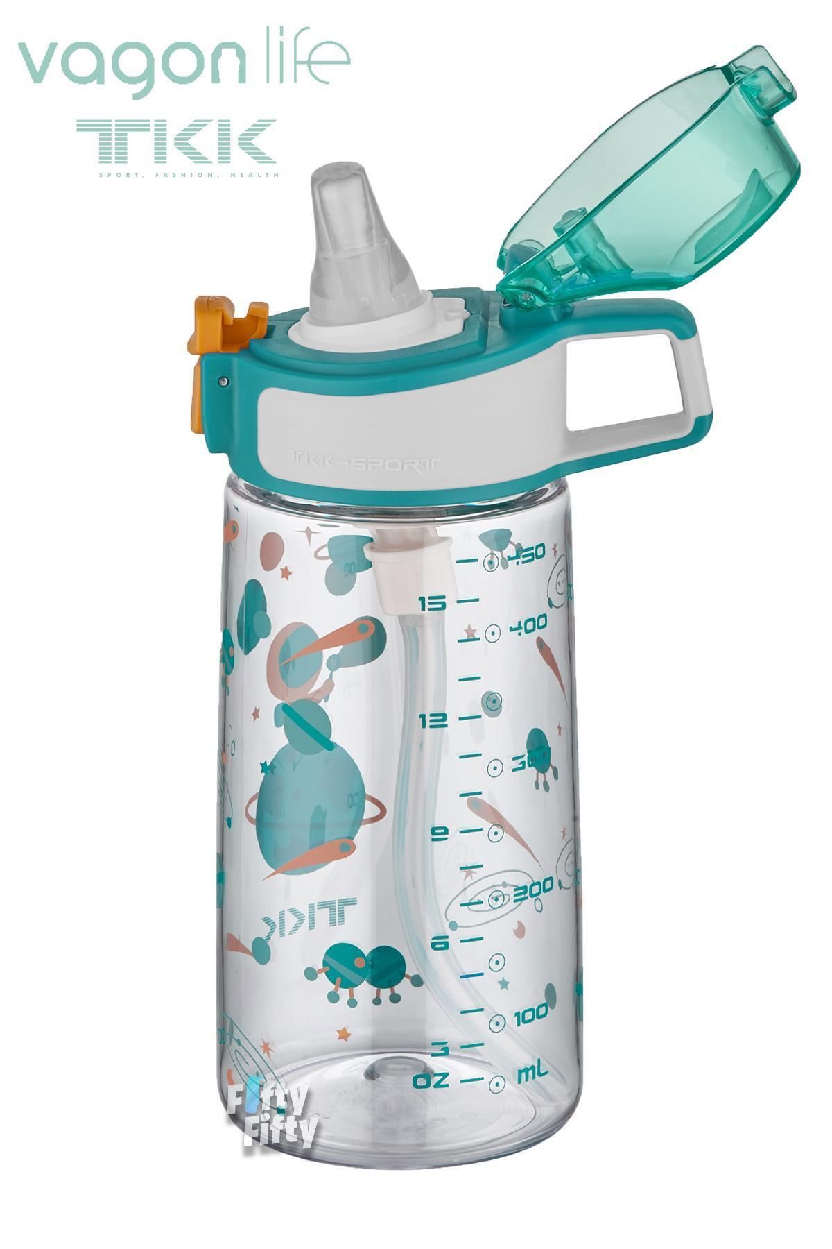 قمقمه کمپ سبز TKK 500 میل الگوی ضخیم Pipetan BPA بدون آب تریتان چربی FFTKK3002 500ml Vagonlife