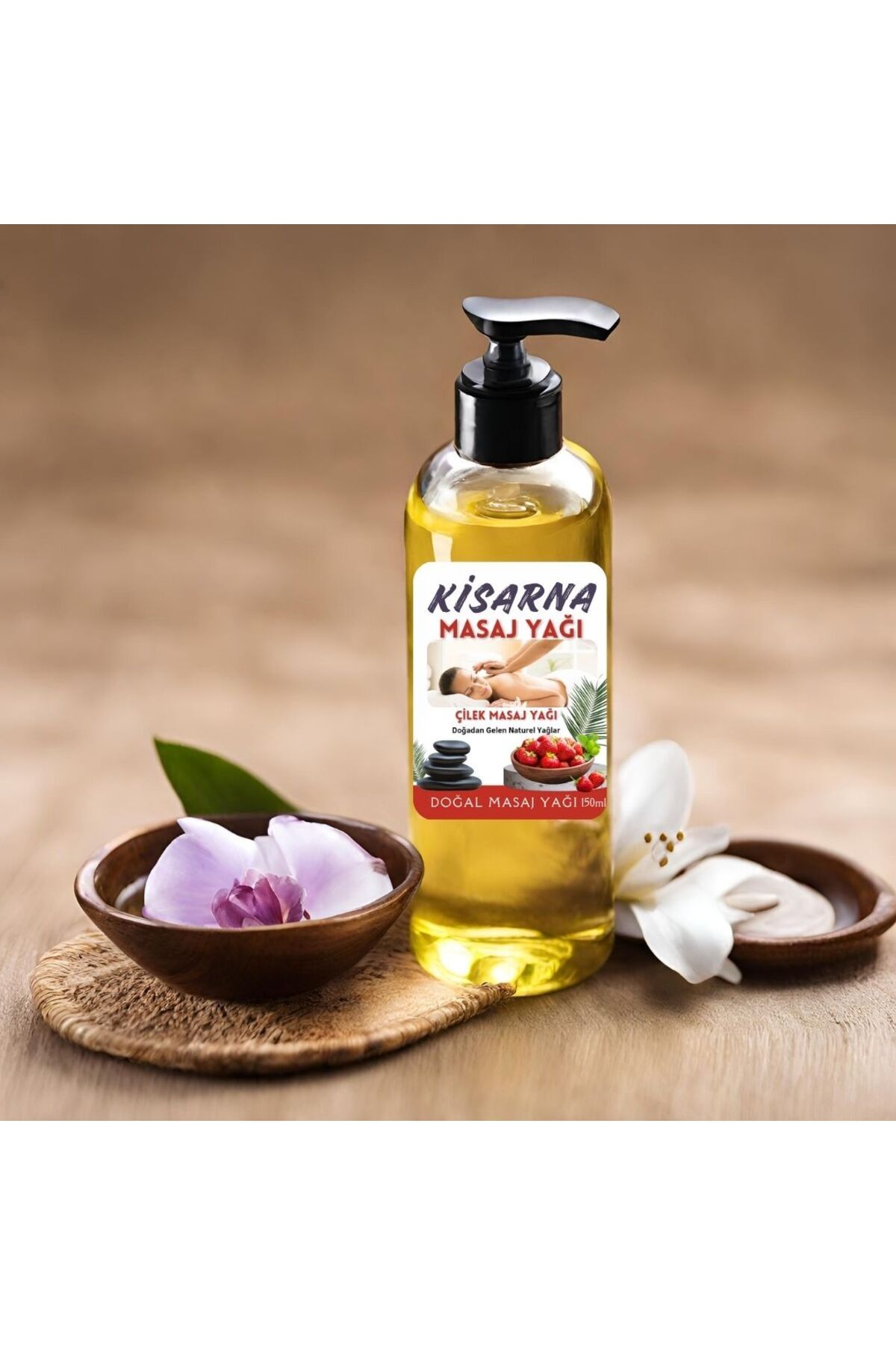 Doğal Yağlardan Gevşetici Kayganlaştırıcı Masaj Yağı Çilek Aromalı 120 Ml Islatıcı Yağ