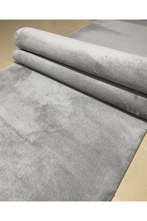 ARBESE Gri Peluş Kaymaz Taban Post Yolluk Koridor Antre Mutfak Yatak Odası Ke...