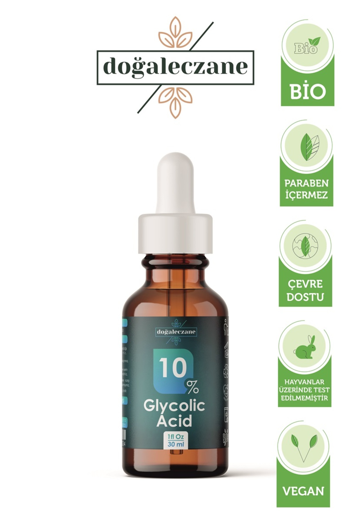 Lekeler İçin Hızlı Etki Glikolik Asit %10 Peeling Serum 30 ml — gns10glk — تصویر 4 از 5