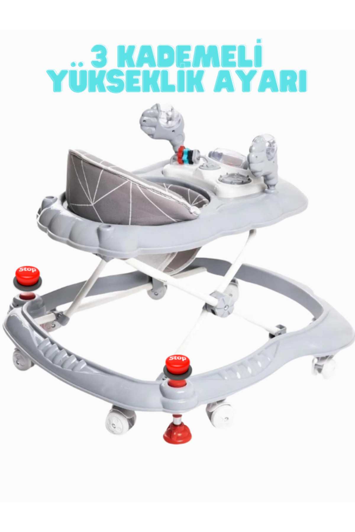 AYVELLA Lüx Devrilme Önleyici Çift Stoplu Yürüteç Zihinsel Gelişim Oyuncak Grubu Örümcek 3 Kademeli fotoğrafı 2 (önizleme)