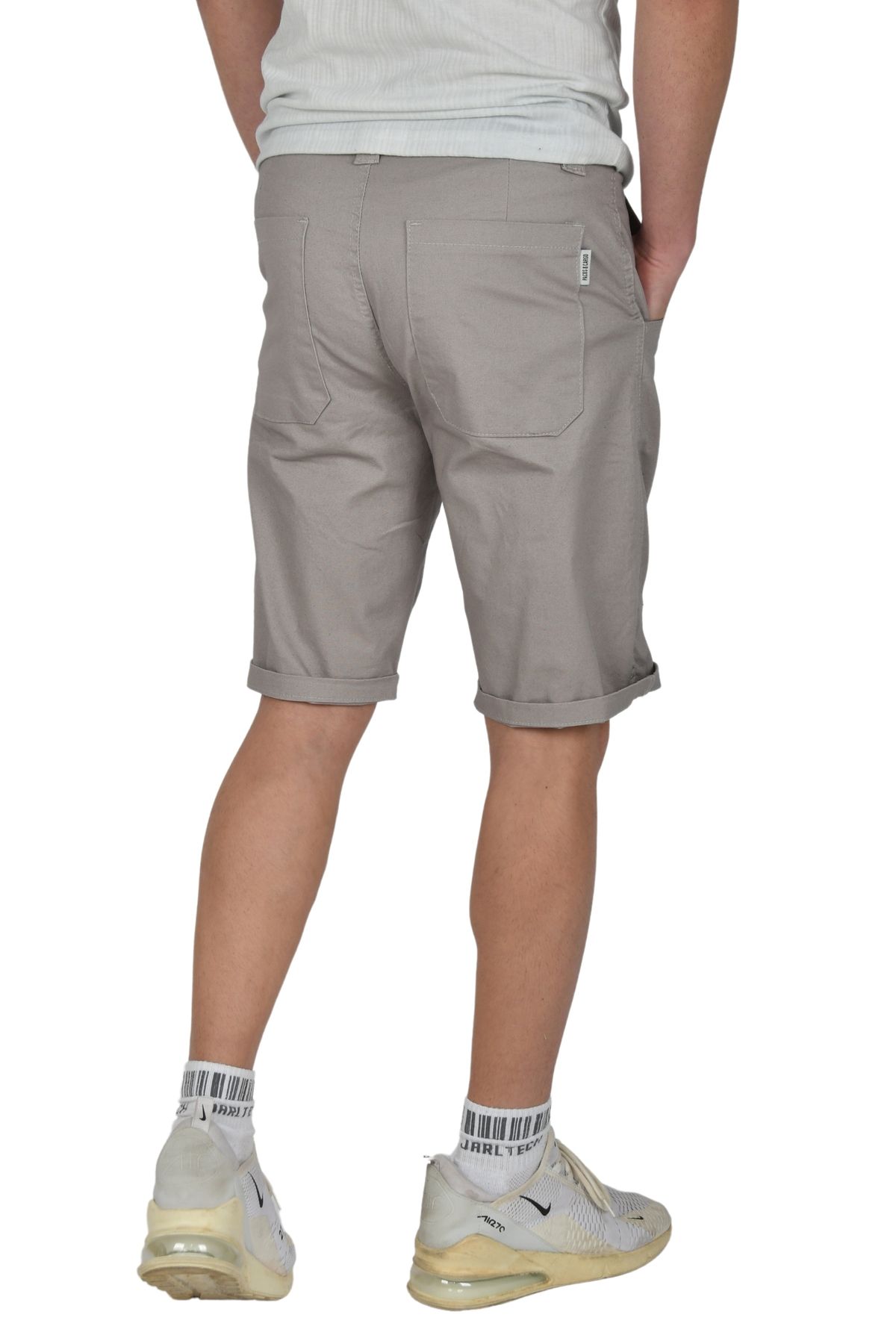 DeepSEA-Men's Stone New Season Zippered Slim Fit Cargo Shorts Capri2301613 6