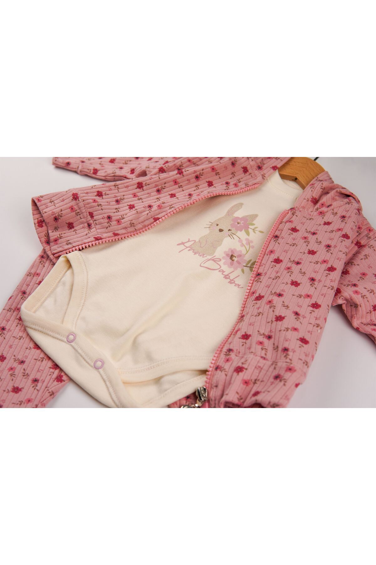 ست نوزادی دخترانه فلزی Globaby | 2548AN-GÜL KURUSU اورجینال - تصویر 2