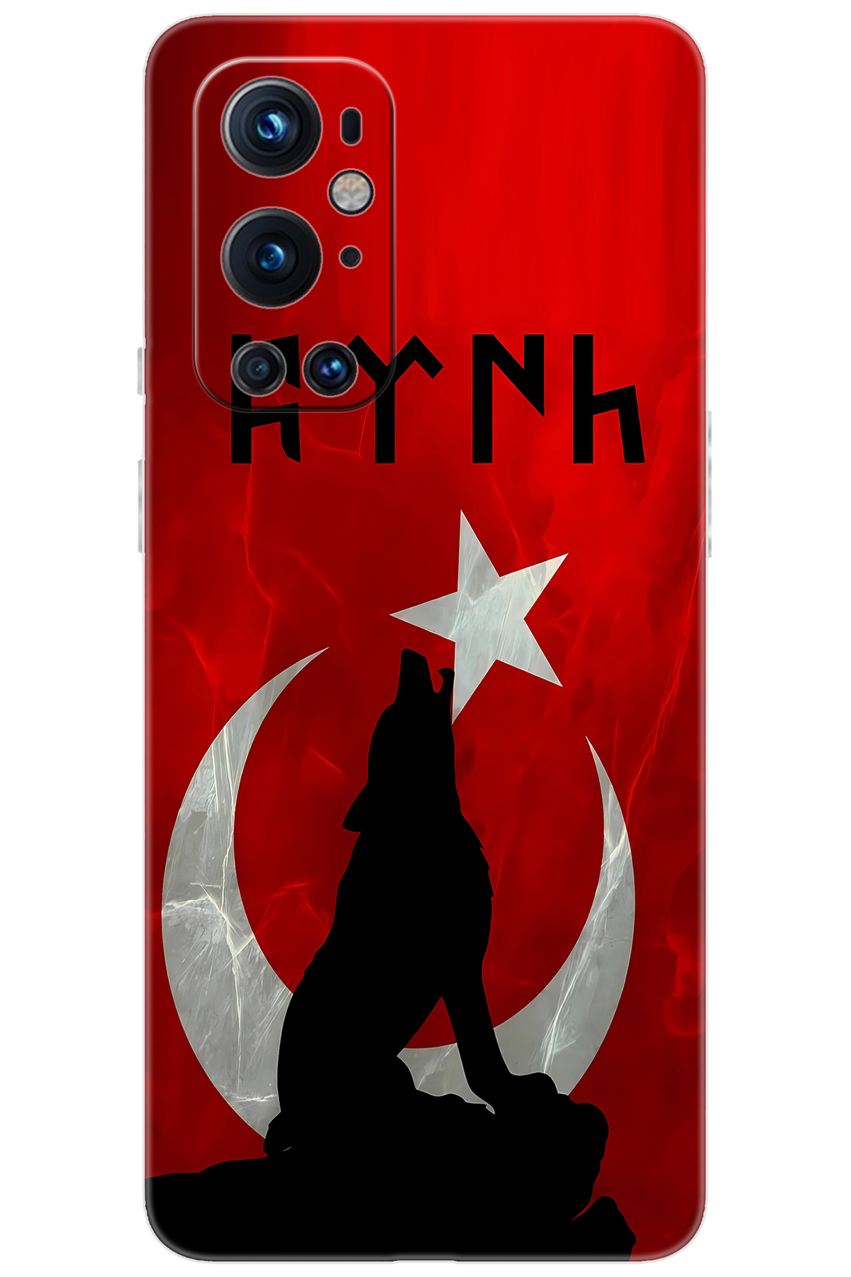 9 PRO LE2123 Compatible Sheath Pattern Printed Silicone Wolf and Göktürk NGO:637 CP-CPvNsMW