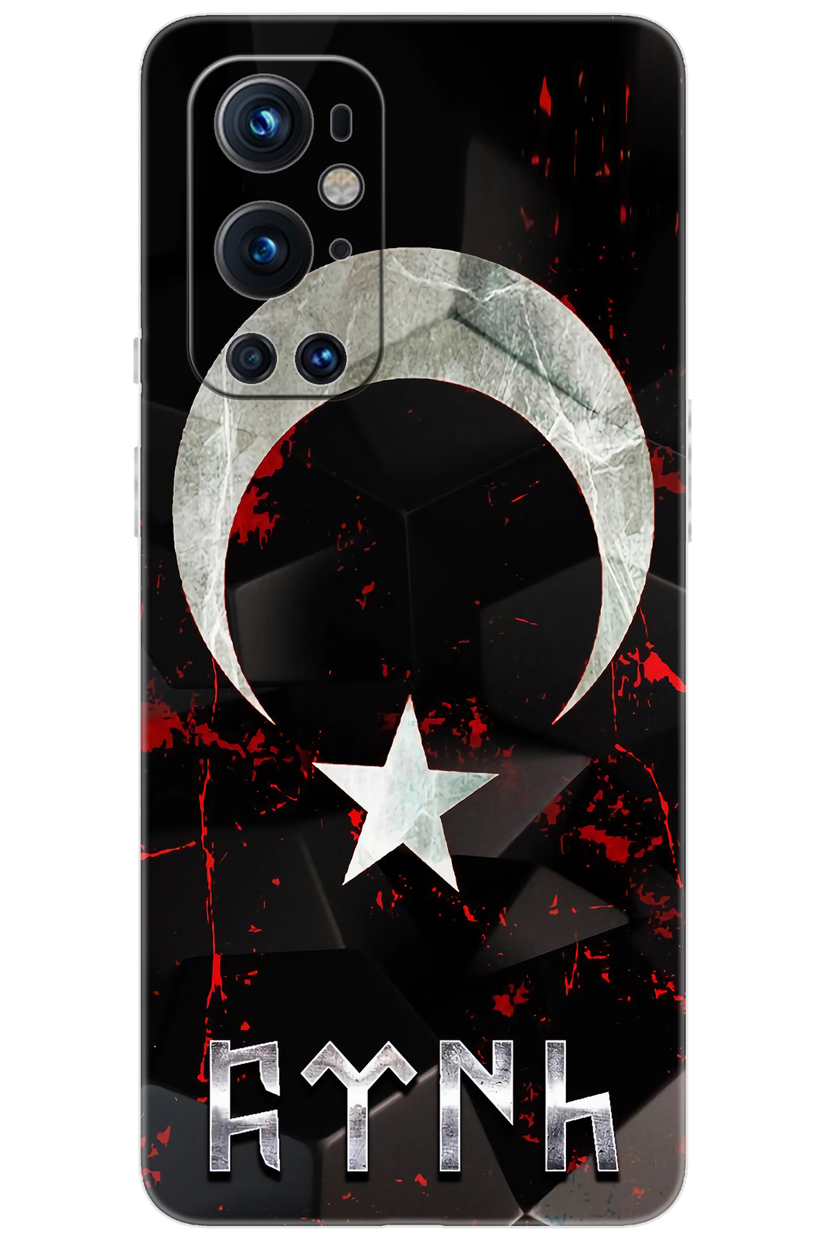 9 PRO LE2123 Compatible Case Pattern Printed Silicone Moon Star and Göktürk Turkish NGO:636 CP-1Nk0PSN