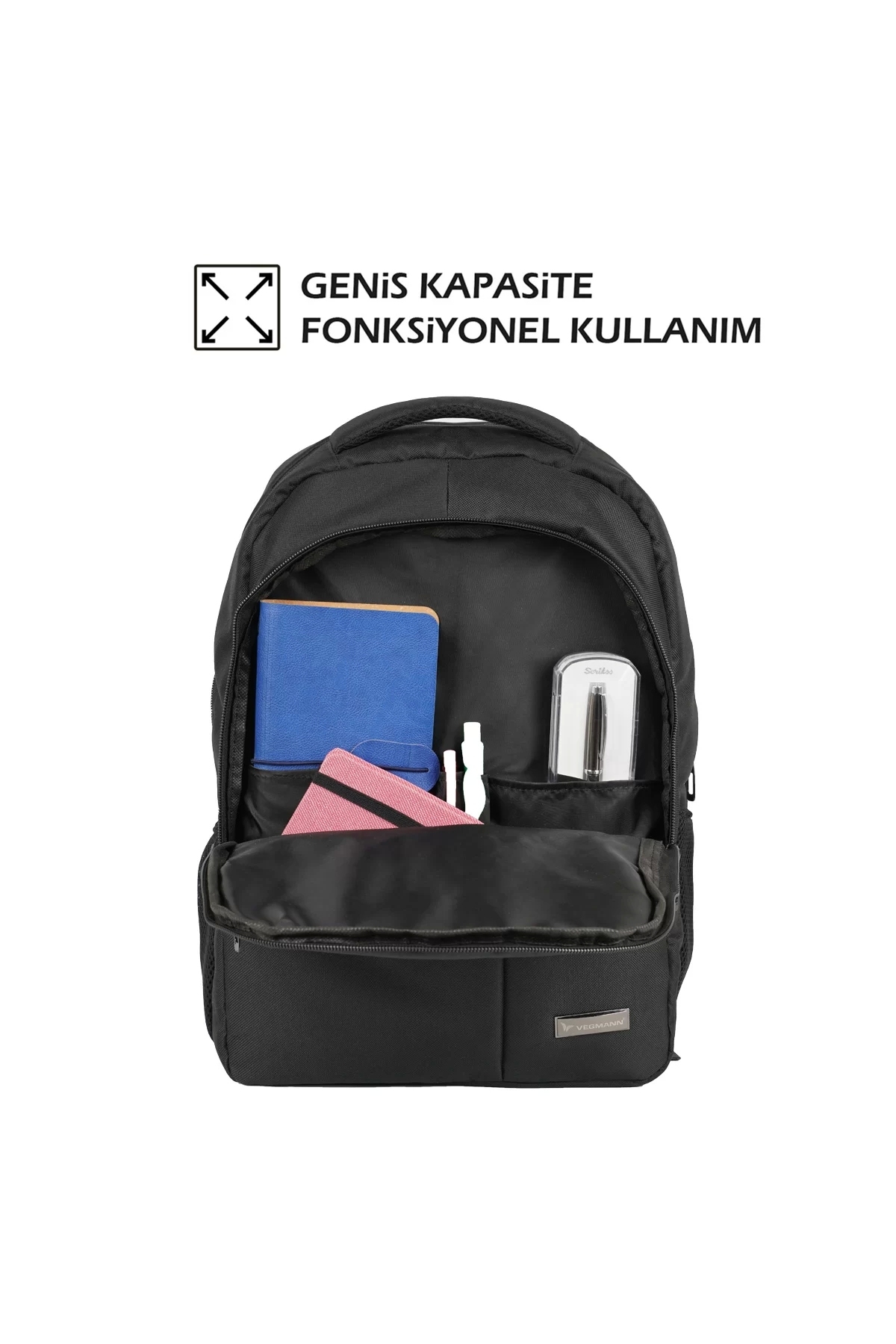 Vegmann  Tucana Siyah Notebook Laptop Sırt Çantası 15,6’ - Görsel 7