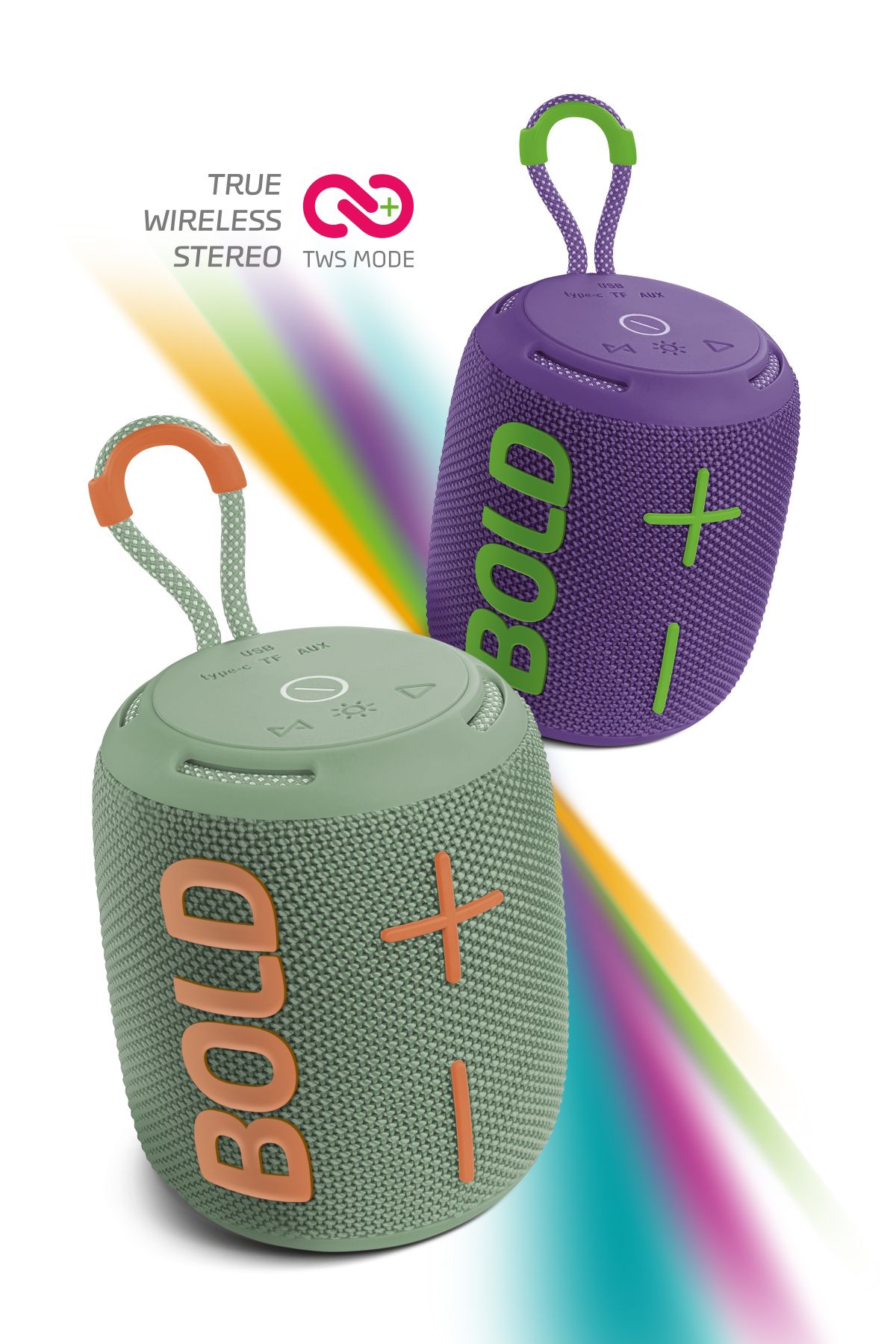 Bold Haki Yeşil Taşınabilir Ses Bombası Kablosuz Bluetooth Hoparlör Speaker Yüksek Sesli TWS