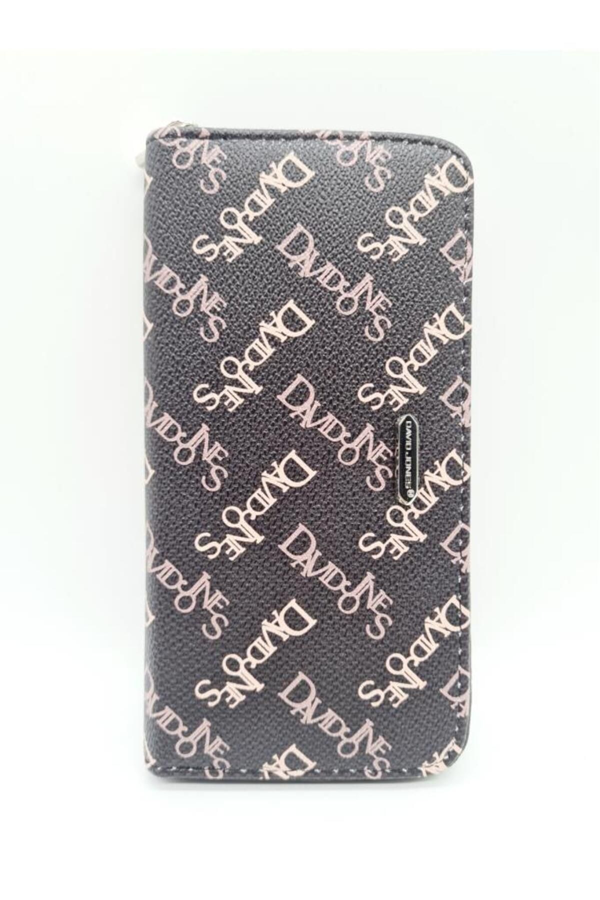 David Jones Women s Large Wallet Card Holder Soft Leather Portfolio Zippered Wallet with Phone and Coin Compartment Trendyol