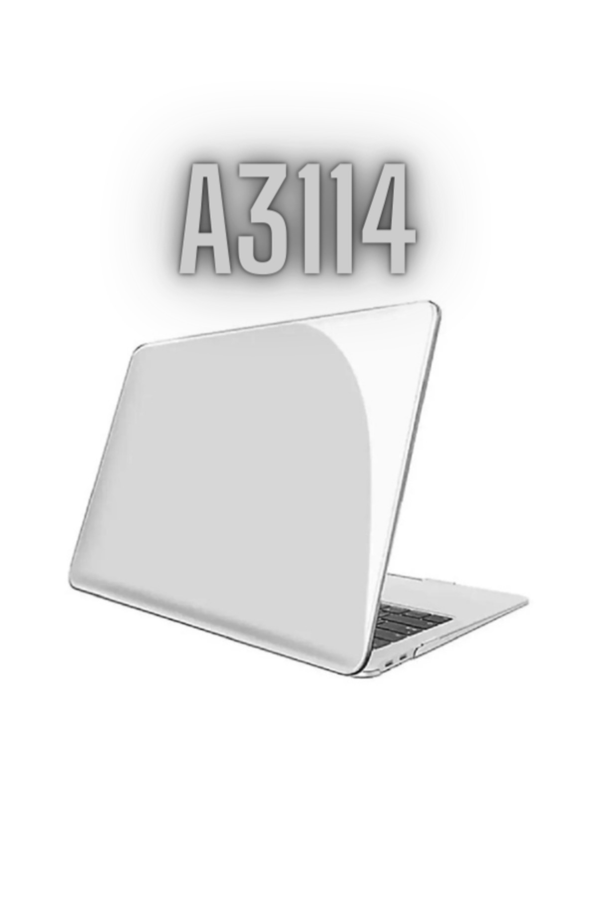 TEKNETSTORE Apple Macbook Air 2024 15 Inç M3 Çip A3114 Uyumlu 360 Derece Parlak Şeffaf Tam Korumalı Kılıf