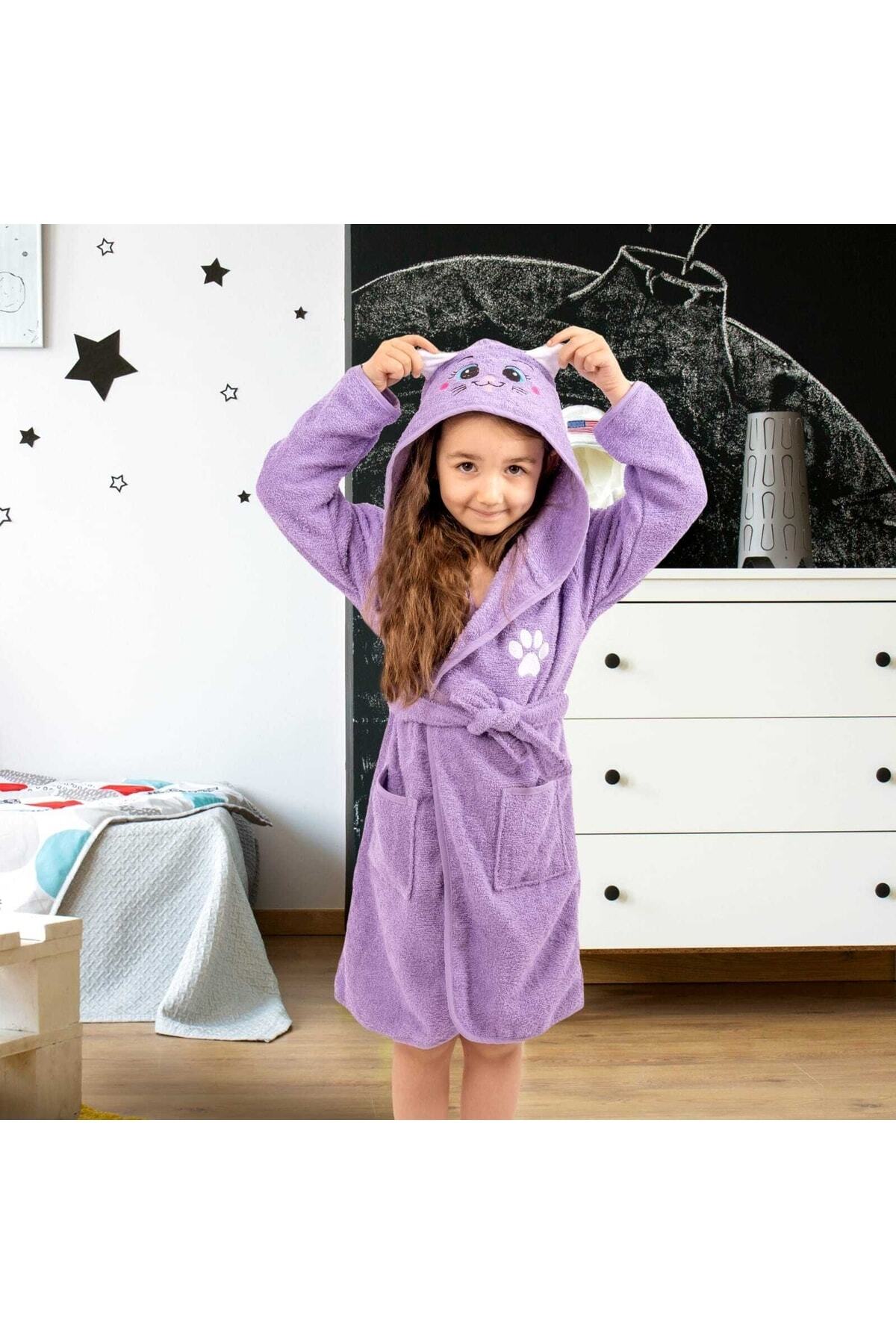 DM Μπουρνούζι για αγόρι με κουκούλα - μοτίβο γάτας