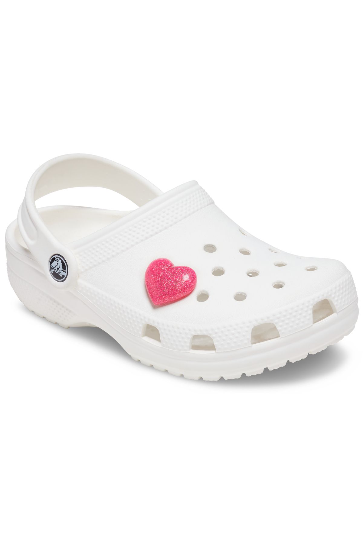 Crocs 10009905 دمپایی کفش Jibbitz تزئین صورتی 3D Glitter Heart