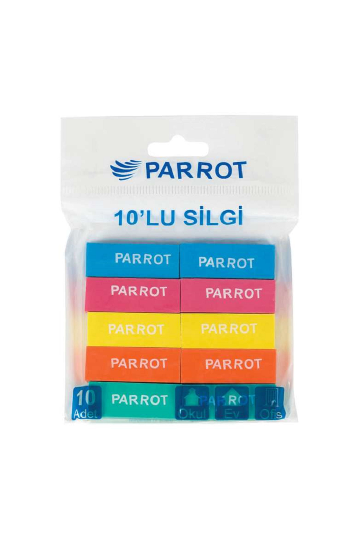 Genel Markalar Renkli Silgi Seti 10 Lu Poşet